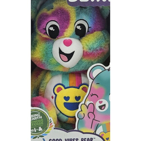 Care Bears Cloudco ~ Good Vibes ~ Plush Smiling Bear Rainbow NIB 14inches - Picture 7 of 7